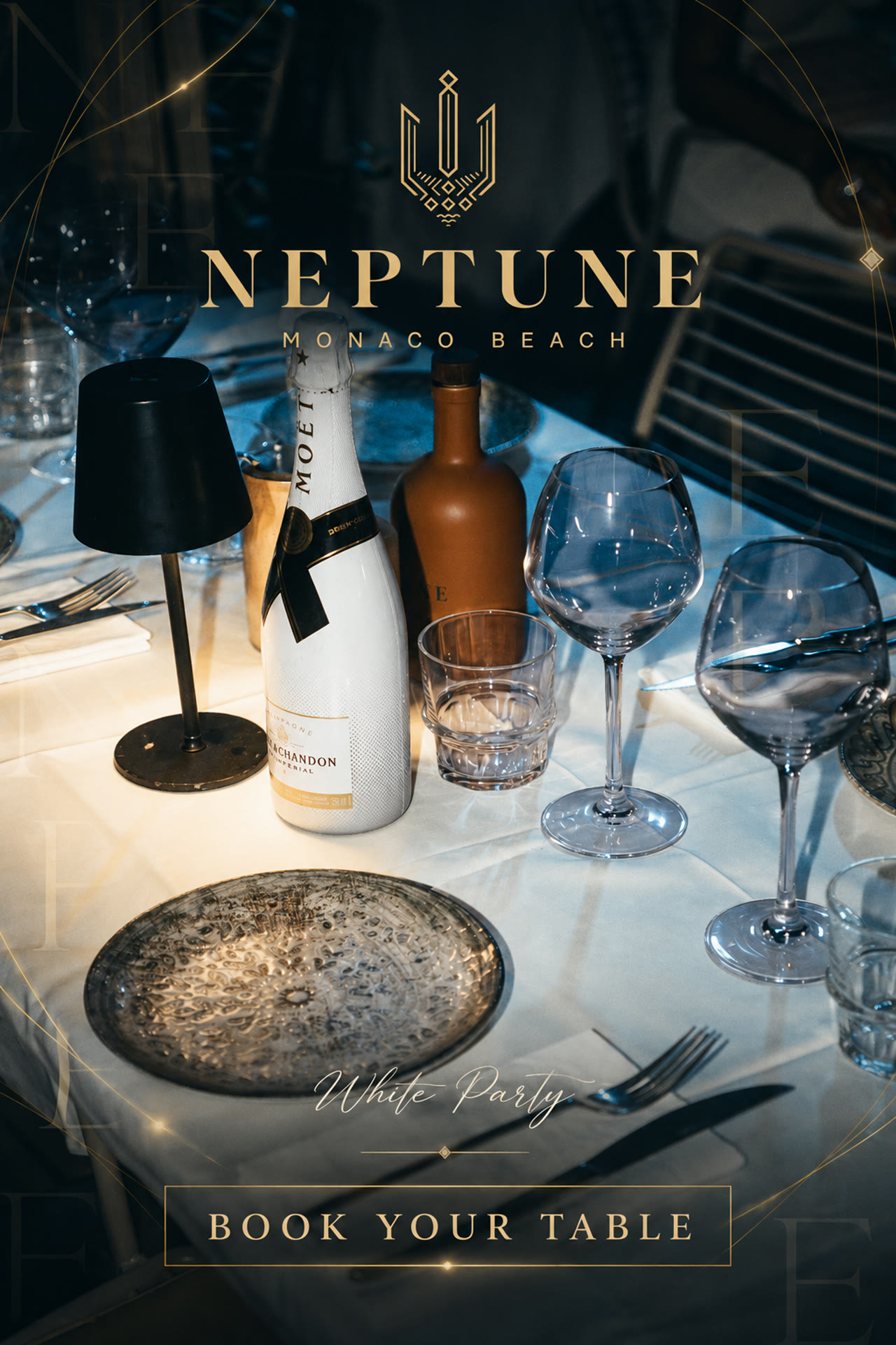 Neptune Monaco White Party — La table
